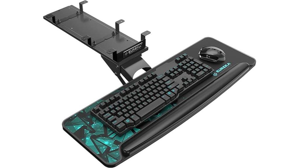 adjustable mouse keyboard tray