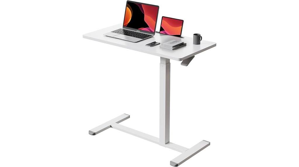 adjustable pneumatic mobile desk