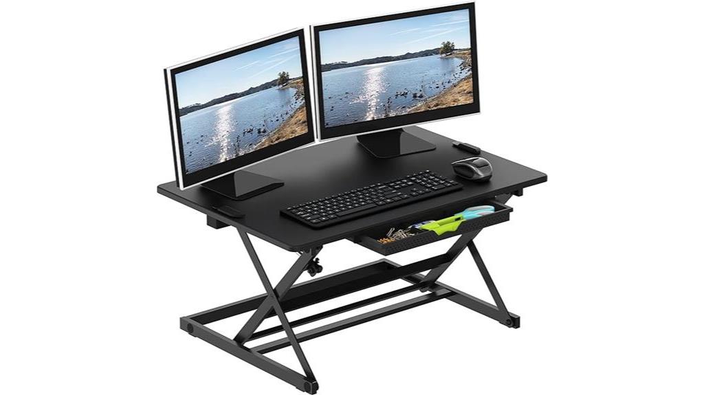 adjustable standing desk converter