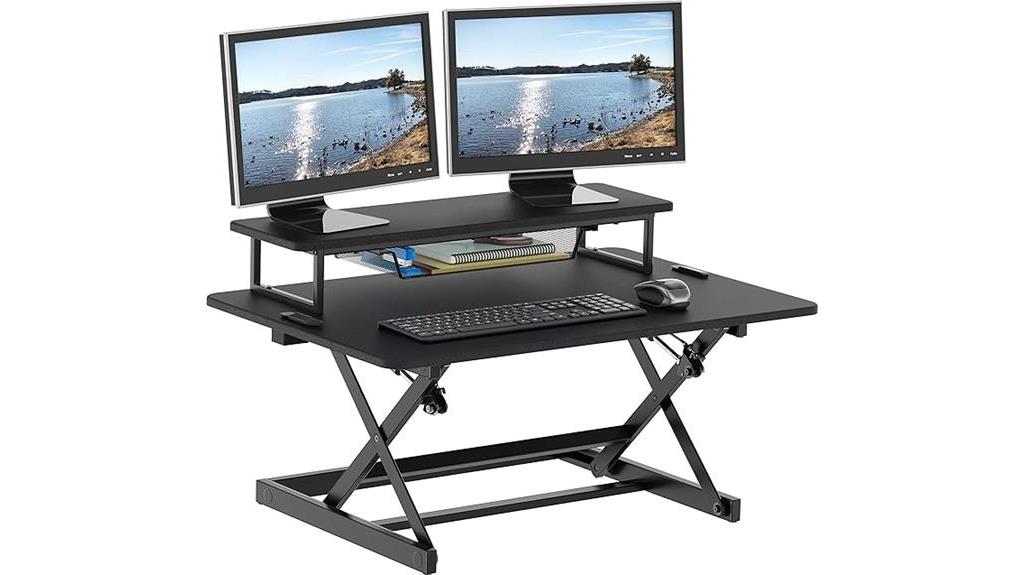 adjustable standing desk converter