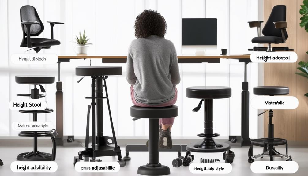 choosing standing desk stools