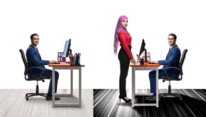 standing desk versus sitting desk