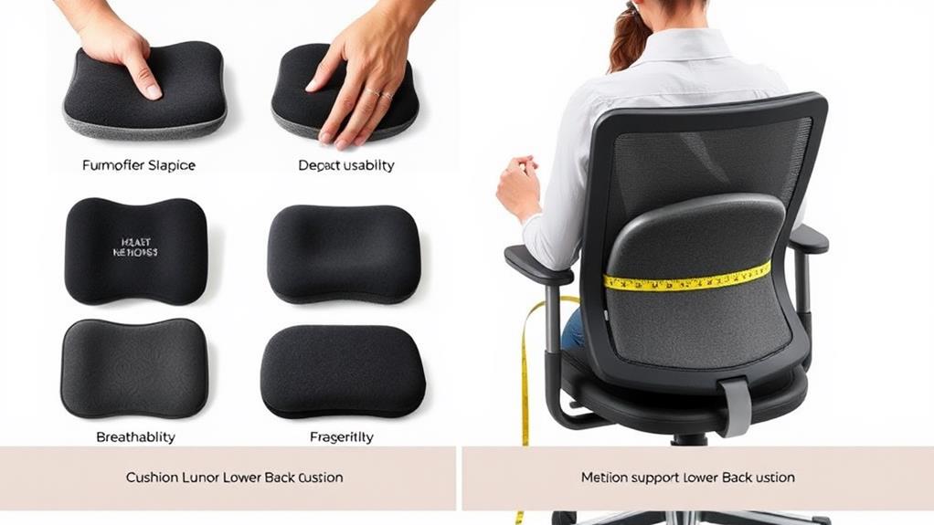 selecting lumbar support cushions